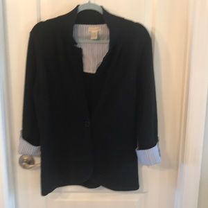 Style portfolio cardigan blazer size large navy